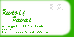 rudolf pavai business card